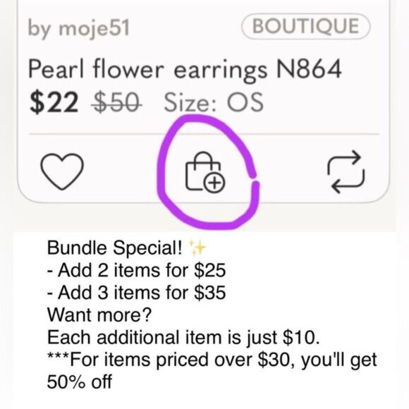 Feather Hoop Earring N1442 - Picture 4 of 4